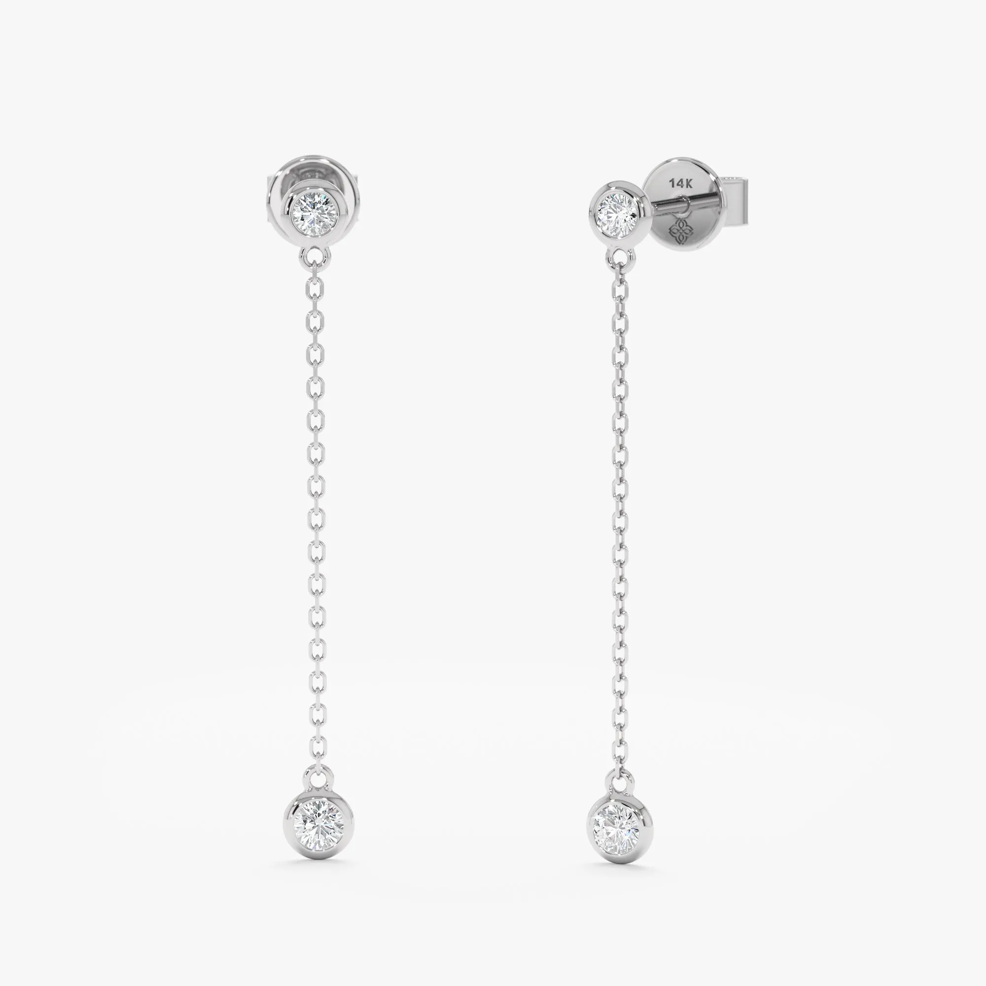 Long Diamond Drop Earrings, Susie