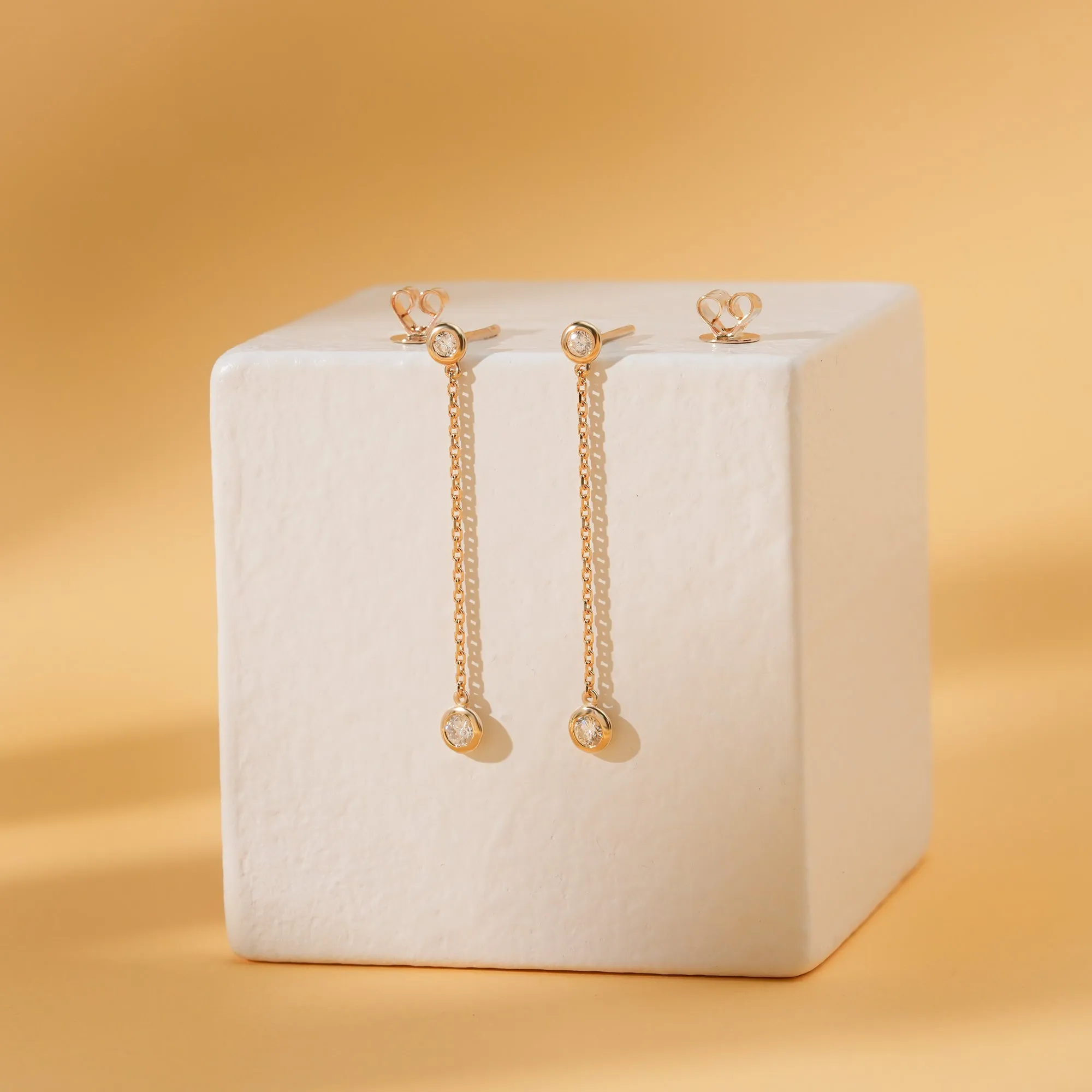 Long Diamond Drop Earrings, Susie