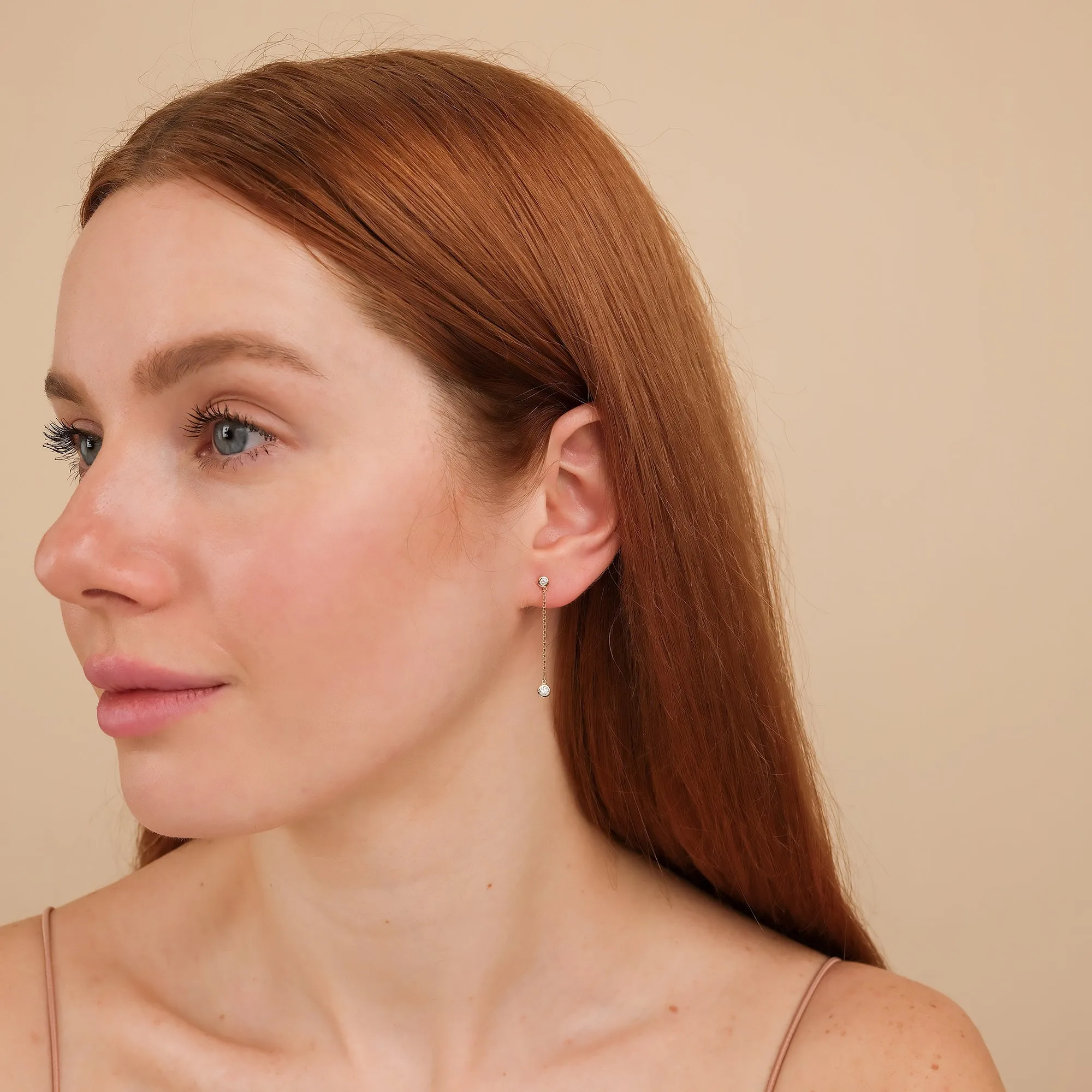Long Diamond Drop Earrings, Susie