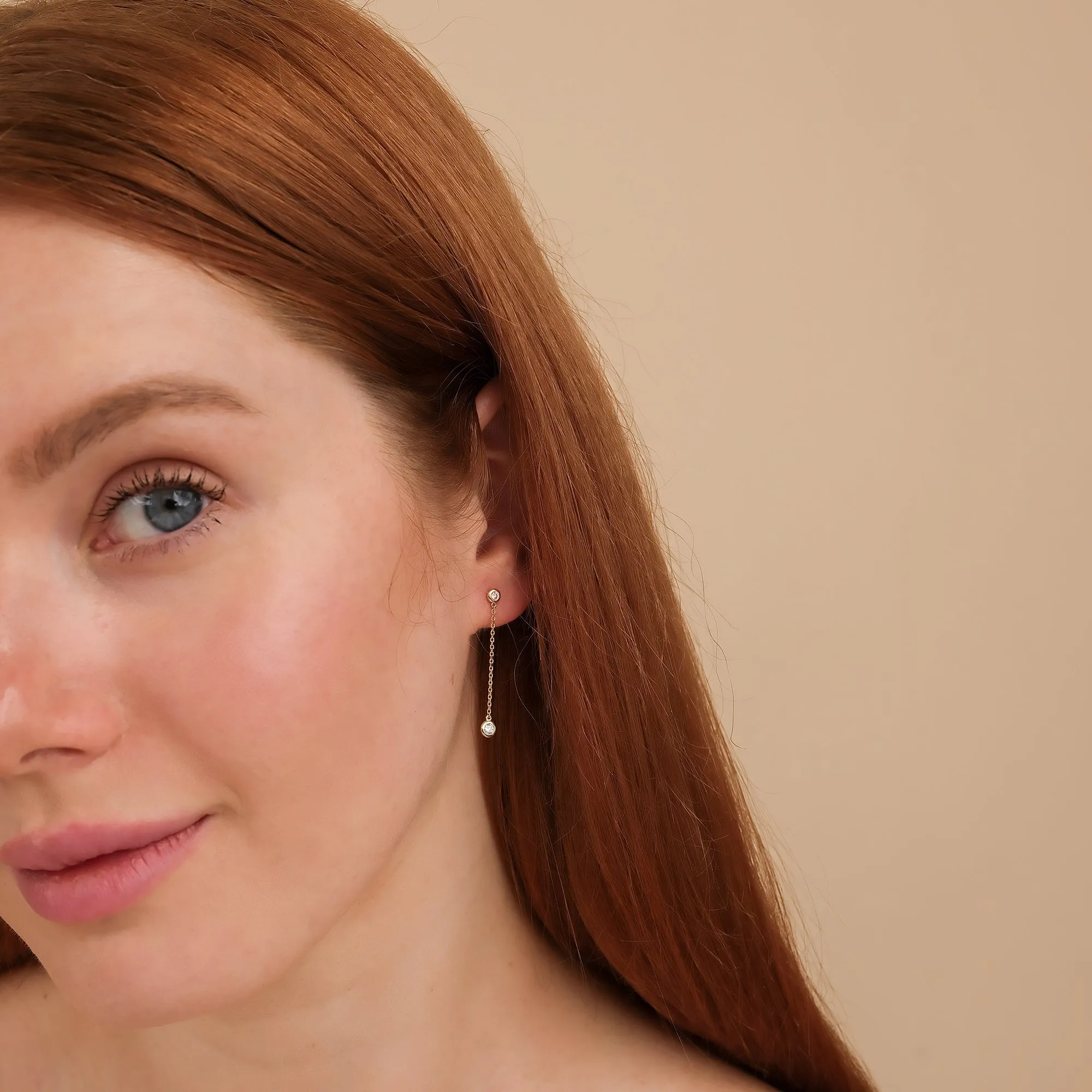 Long Diamond Drop Earrings, Susie