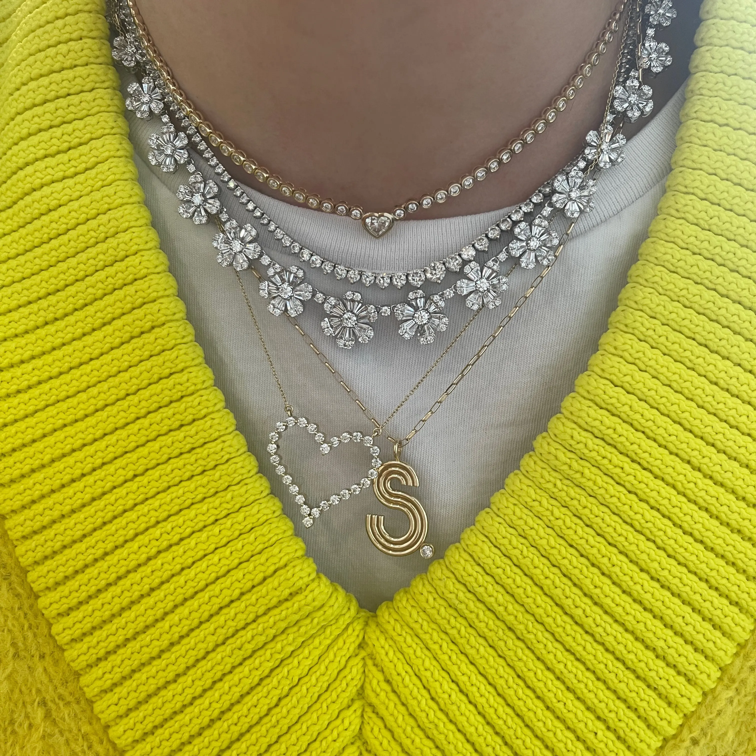 Lucky in Love Open Heart Diamond Necklace