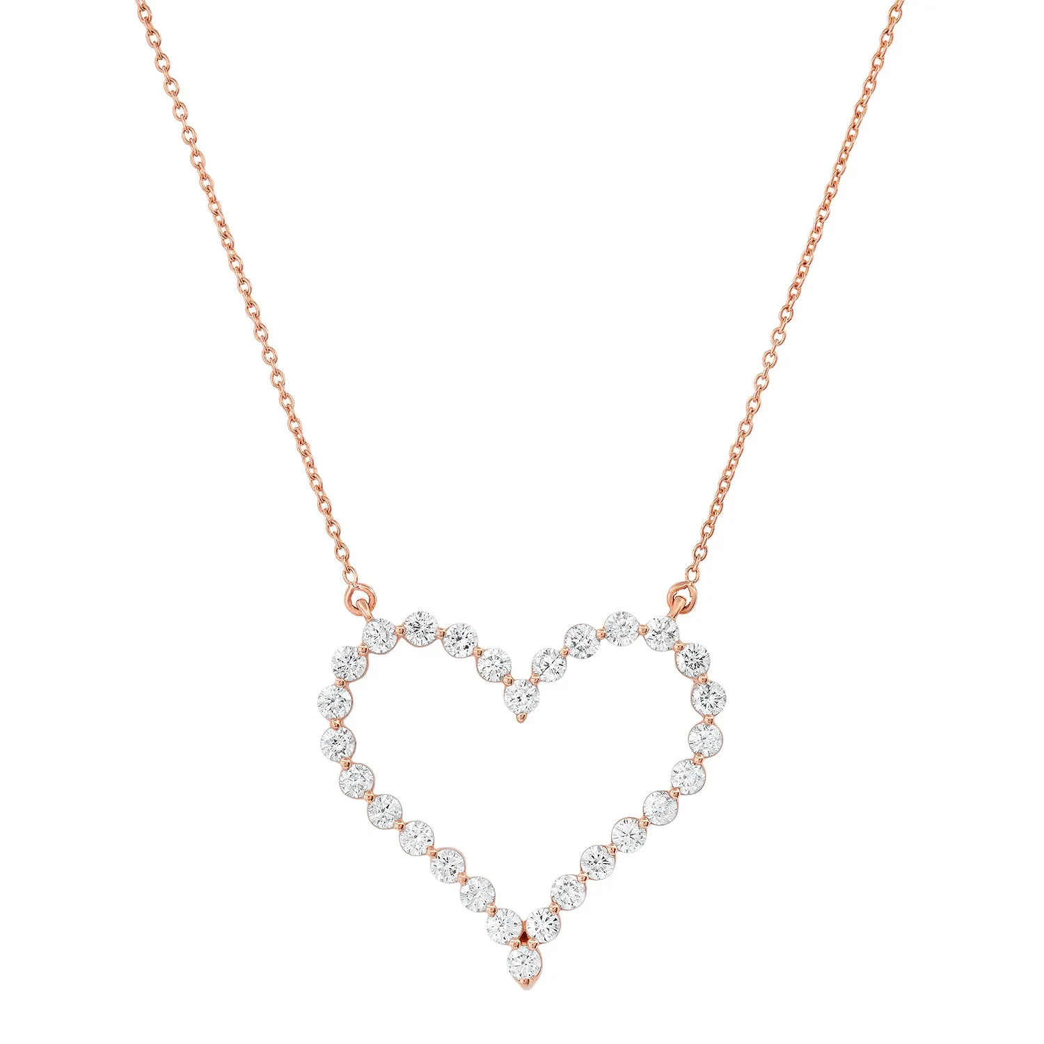 Lucky in Love Open Heart Diamond Necklace