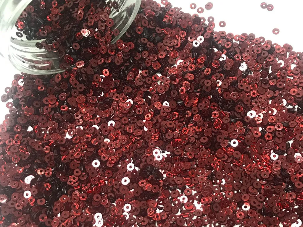 Maroon Lustre Circular Sequins(Wholesale)