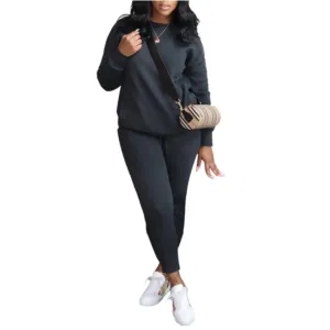 MB FASHION COZY FLEECE LONG SLEEVE JOGGER SET 8146R XXL