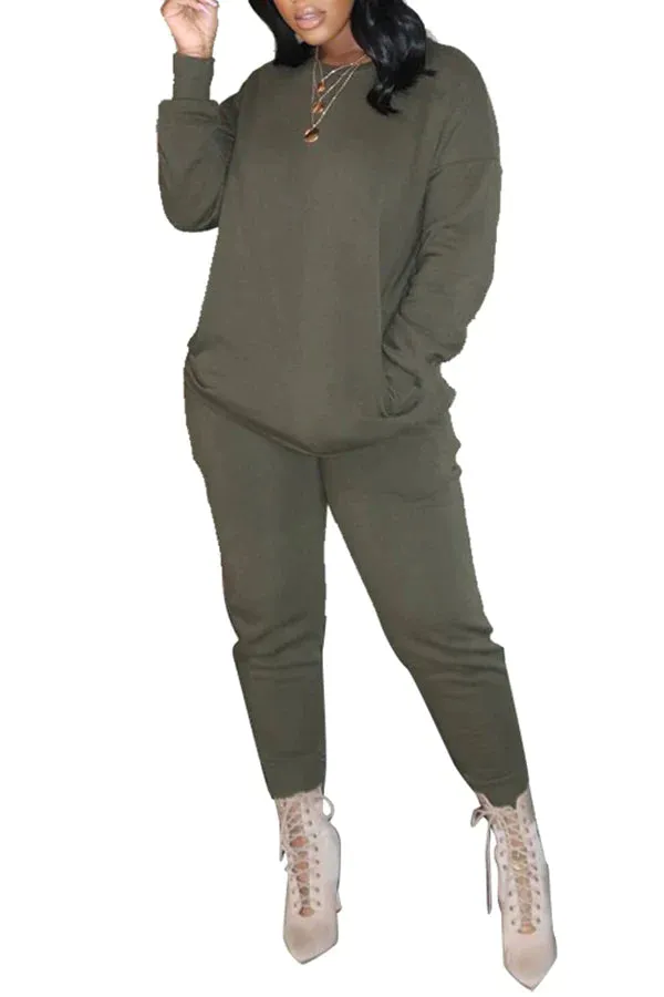 MB FASHION COZY FLEECE LONG SLEEVE JOGGER SET 8146R XXL