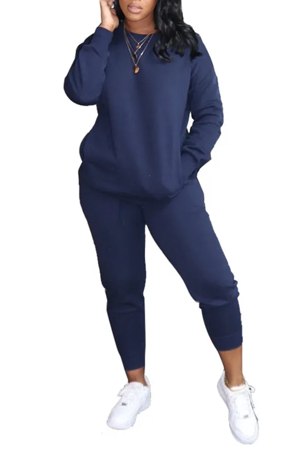 MB FASHION COZY FLEECE LONG SLEEVE JOGGER SET 8146R XXL
