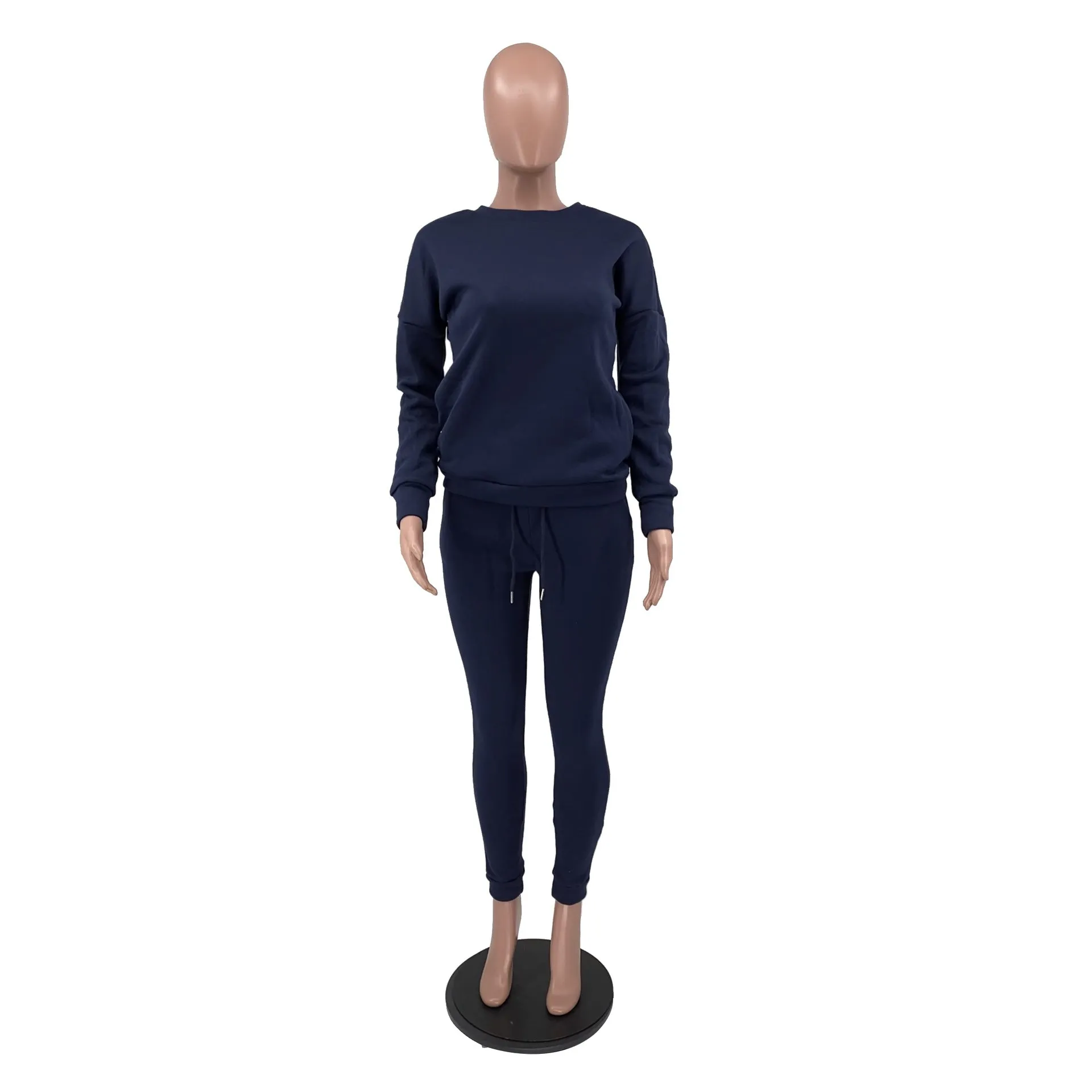 MB FASHION COZY FLEECE LONG SLEEVE JOGGER SET 8146R XXL