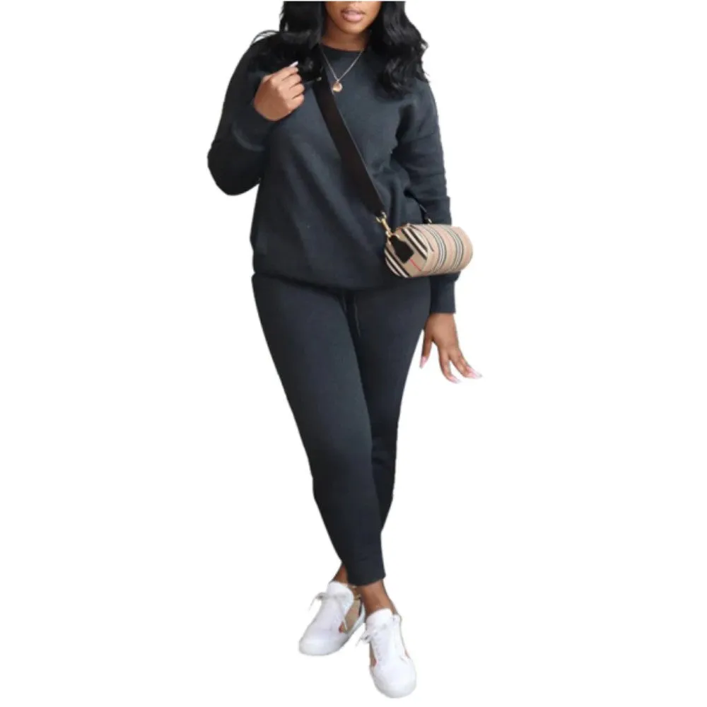 MB FASHION COZY FLEECE LONG SLEEVE JOGGER SET 8146R XXL