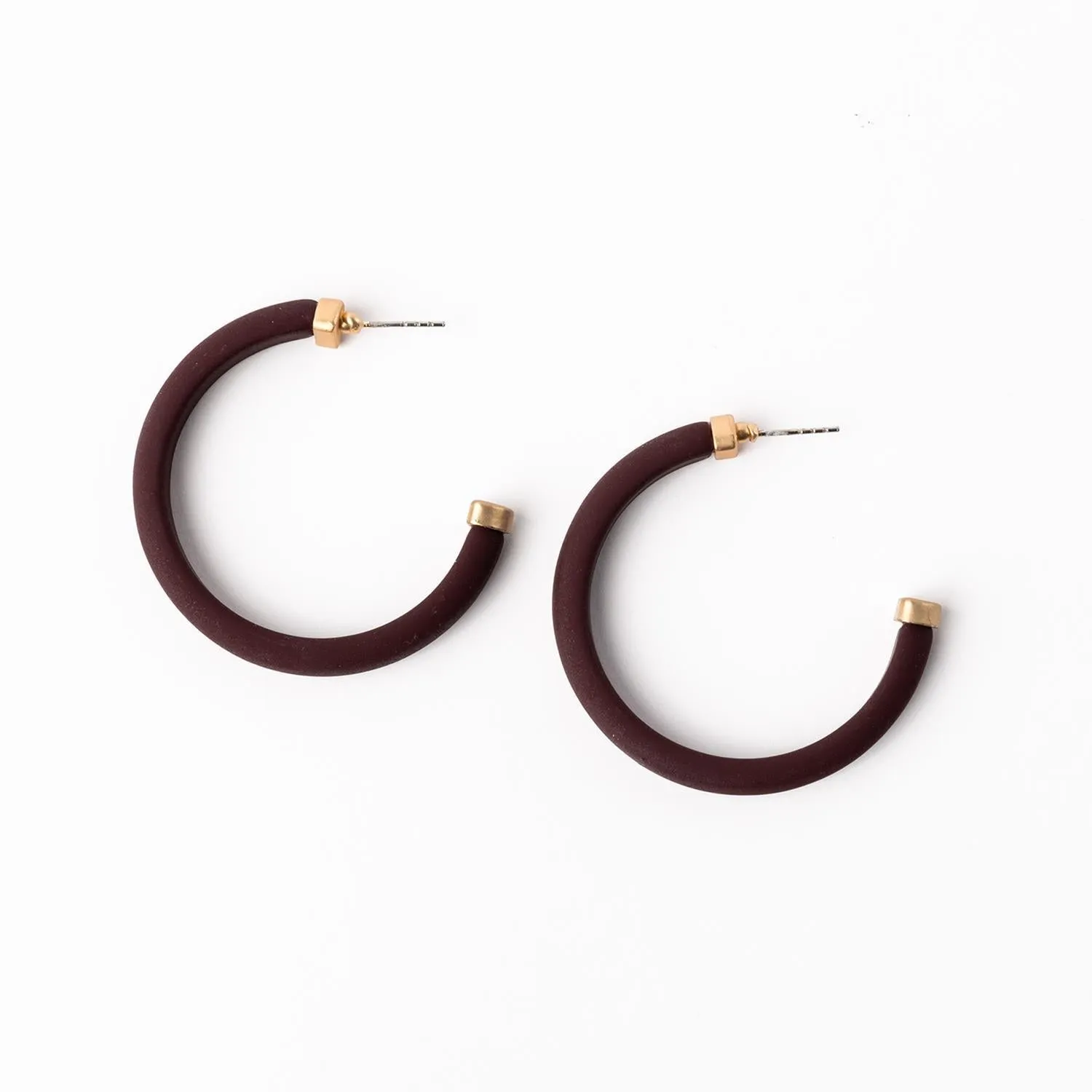 Michelle McDowell Amanda Earrings - Gameday Maroon & White | Large 2"