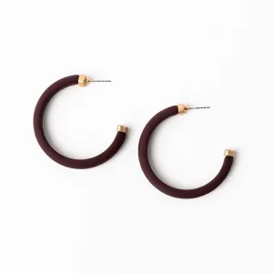 Michelle McDowell Amanda Earrings - Gameday Maroon & White | Large 2"