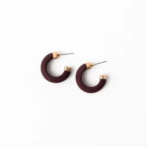 Michelle McDowell Amanda Earrings - Gameday Maroon & White | Small 1"