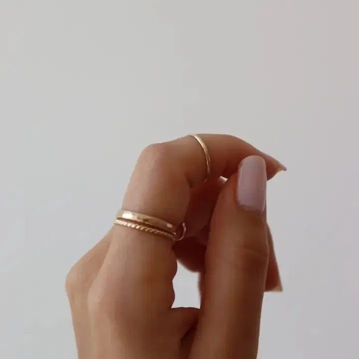 Minimal Midi Ring 14k Gold Fill