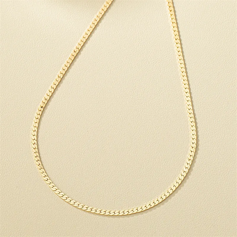 Minimalist Metal Chain Necklace - Vienna Verve Collection