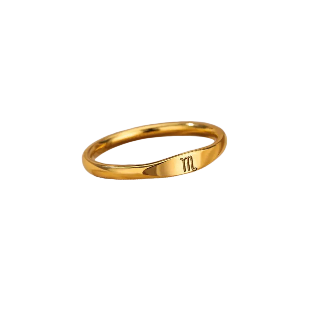 Minimalist Zodiac Stacking Band