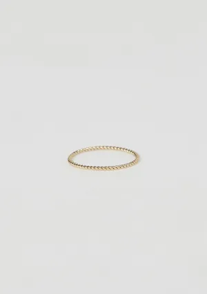 Moon Pi Gold Fill Twist Stacking Ring