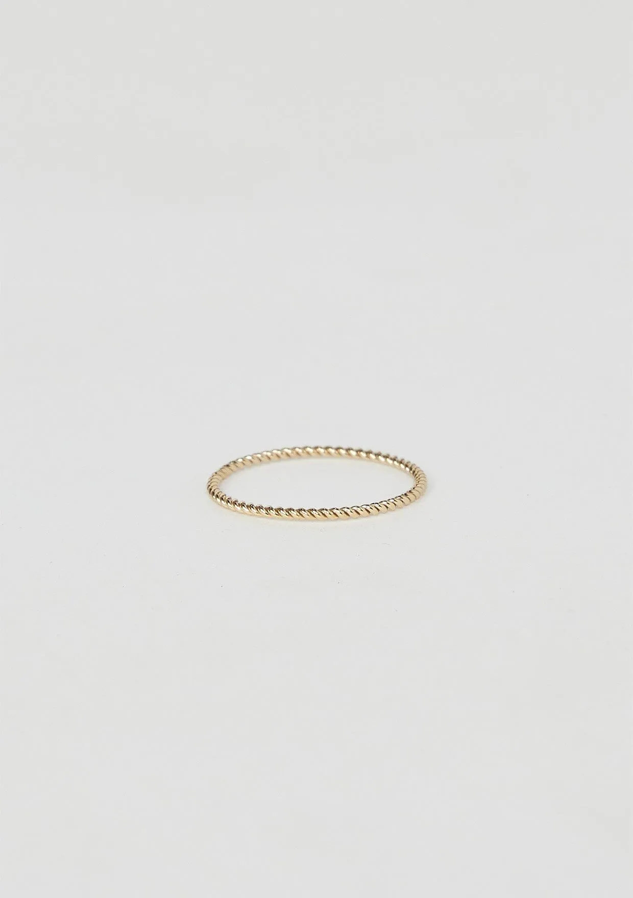 Moon Pi Gold Fill Twist Stacking Ring