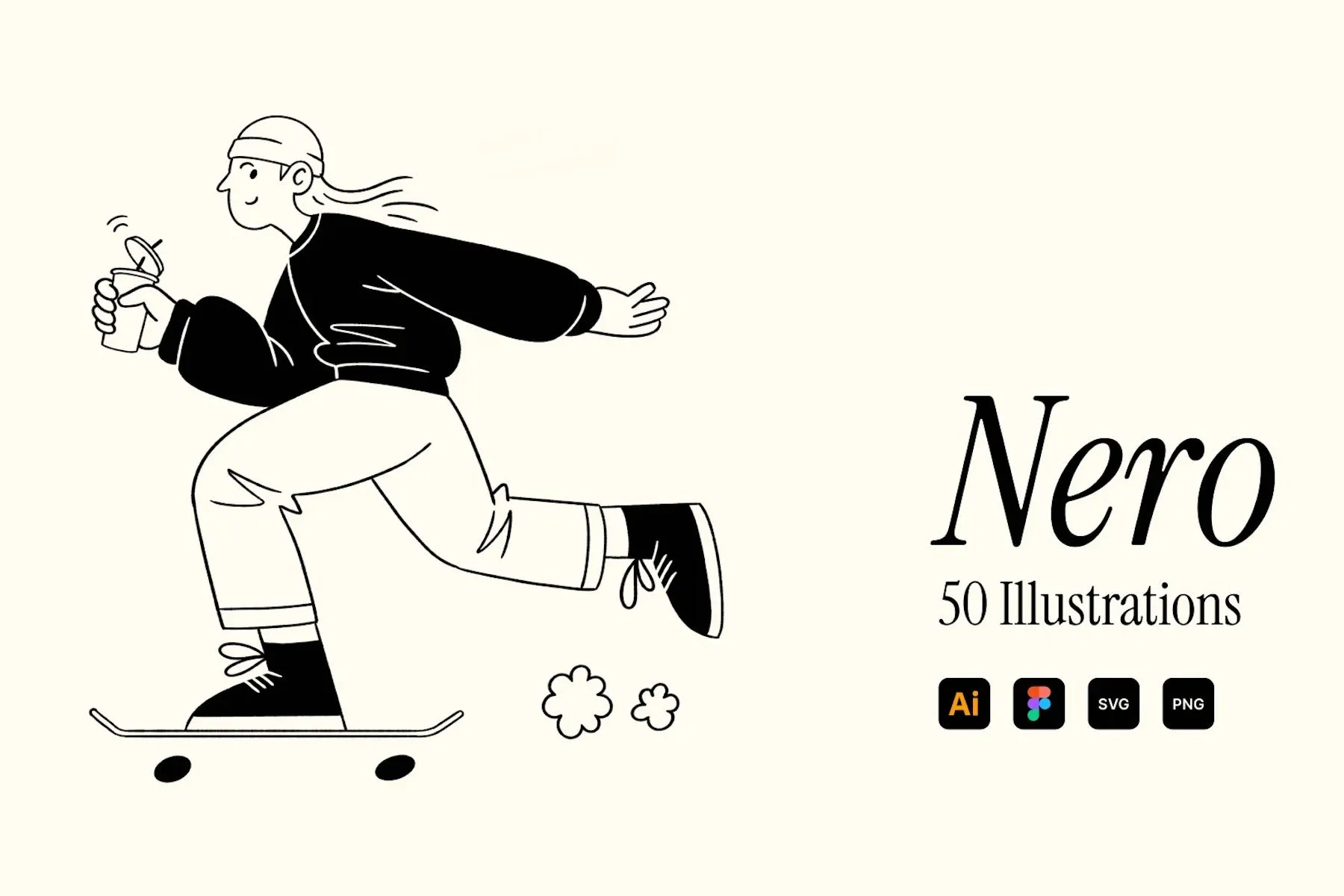 Nero - Free Timeless Cartoon Illustration Pack