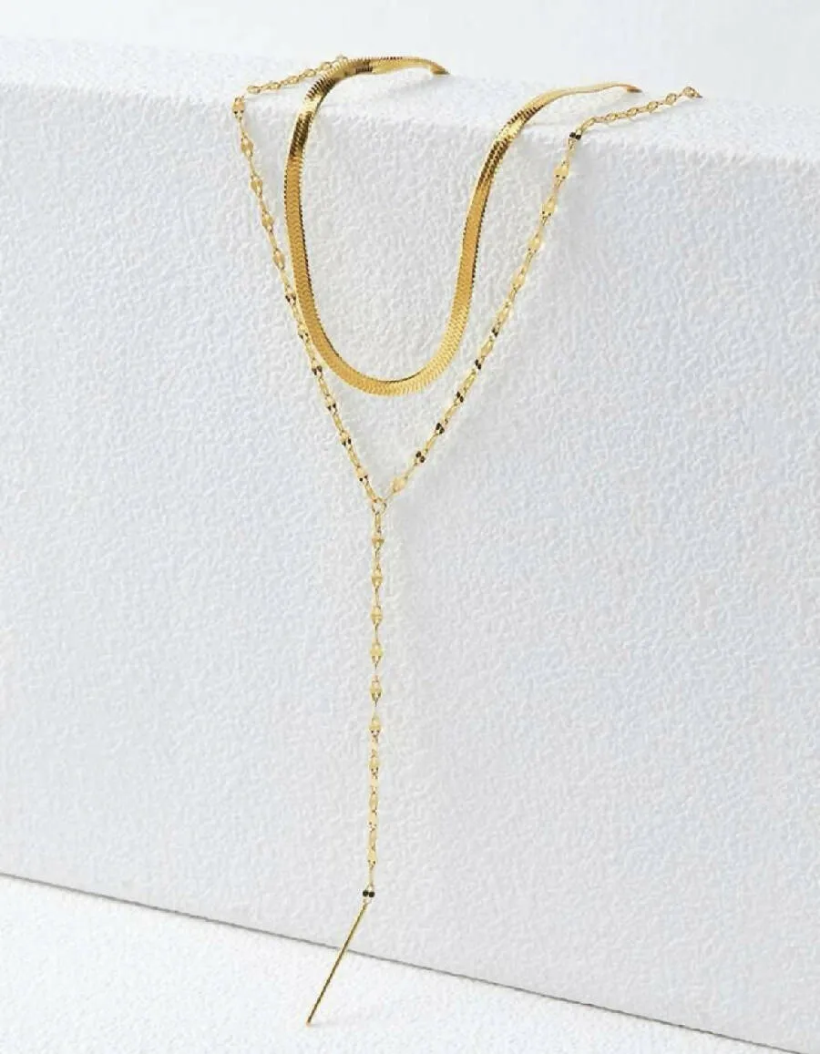 Oh La La Express Women Layered Necklace Stainless Steel 1pc