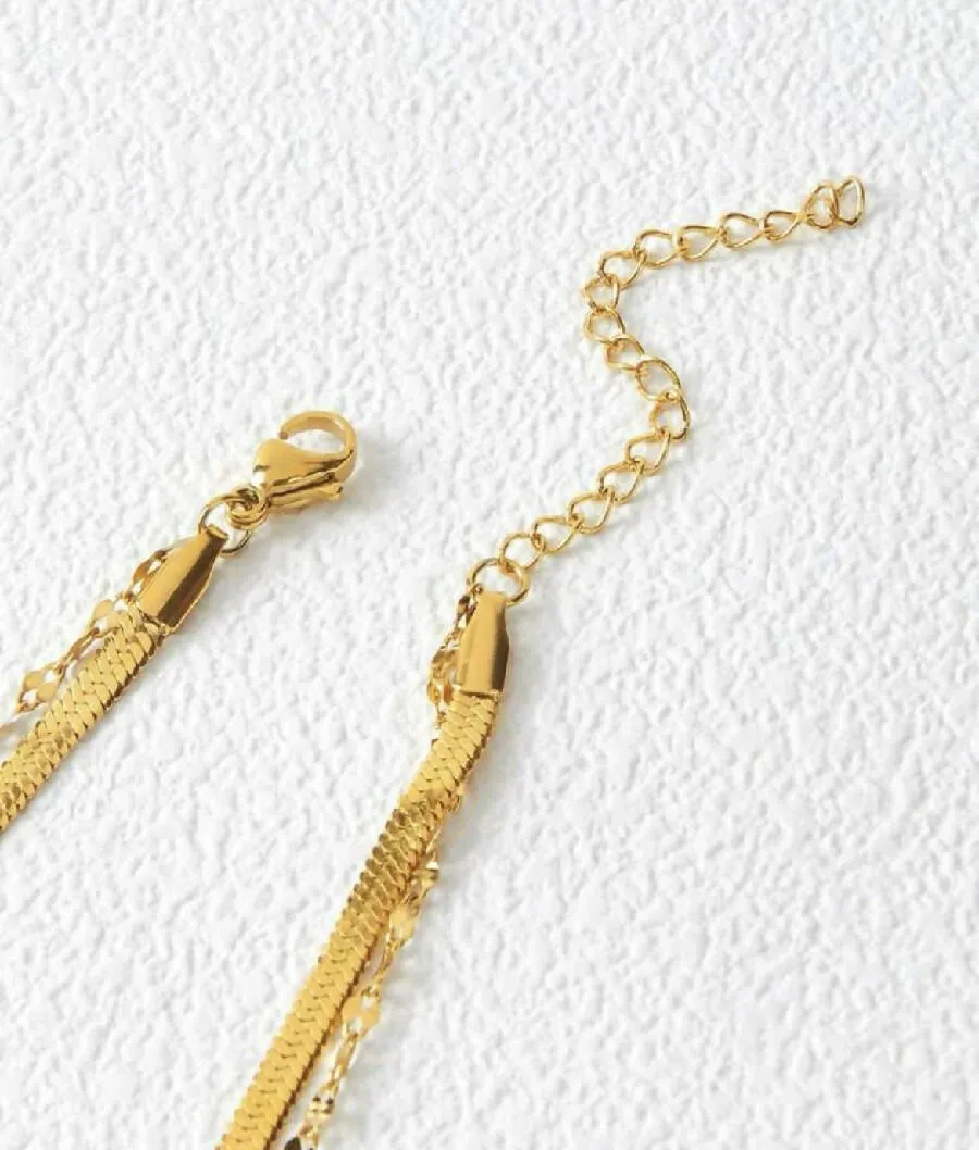 Oh La La Express Women Layered Necklace Stainless Steel 1pc