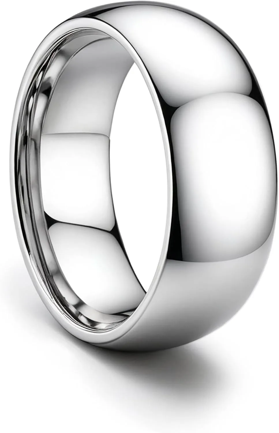 ORAZIO Stainless Steel Rings for Men Women 6MM 8MM Wedding Band Rings Silver/Black/Gold Domed High Polished Basic Wedding Bands Comfort Fit Size 6-14