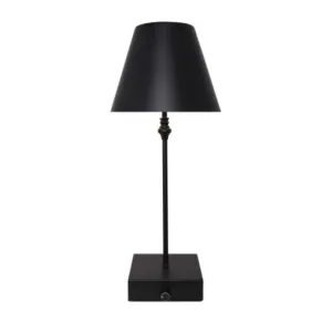 Pagazzi Lustre Black Rechargeable LED Table Lamp