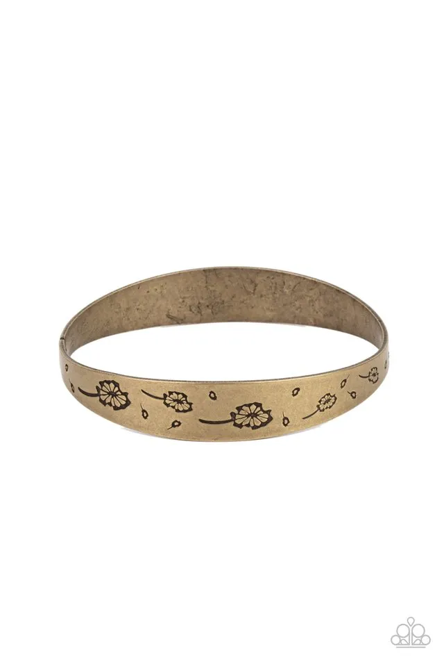 Paparazzi Bracelet ~ Dandelion Dreamland - Brass