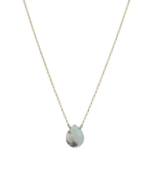 Pear Stone Box Necklace
