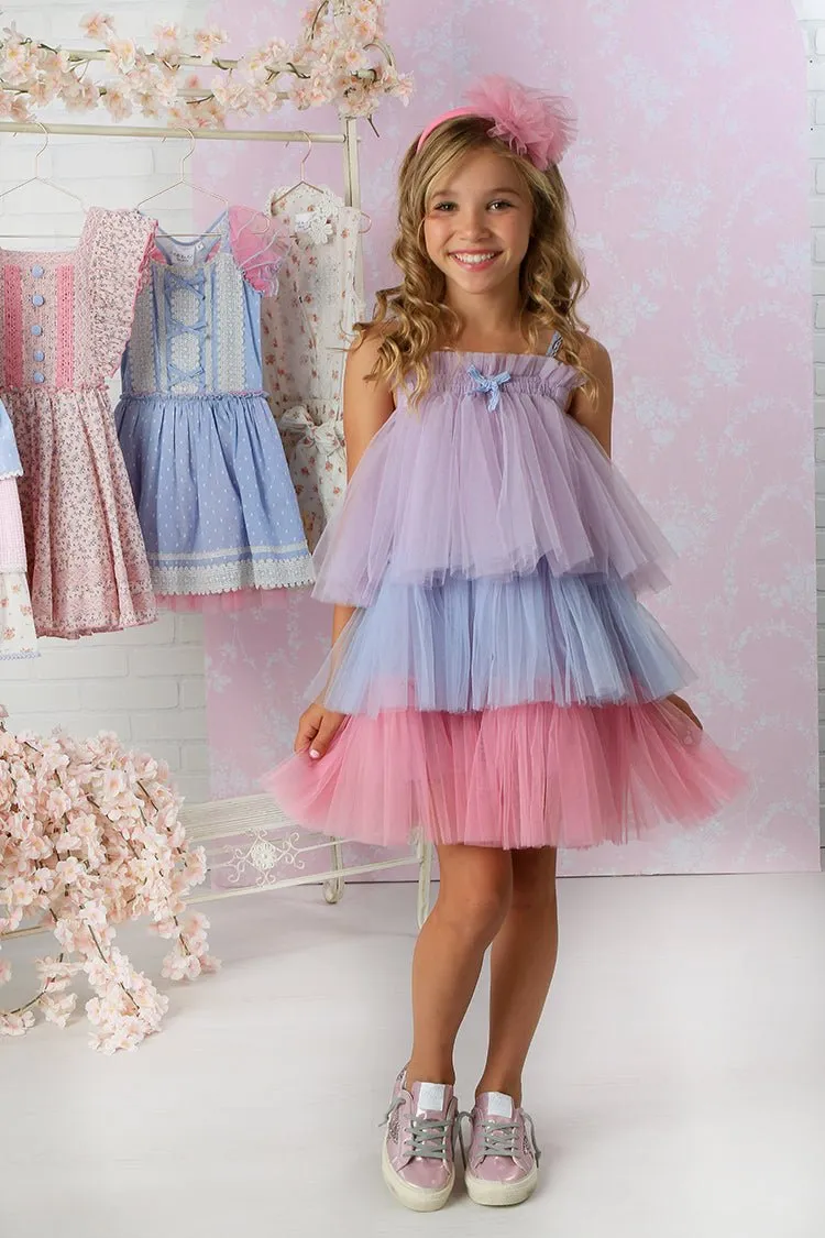 PENELOPE TULLE LAYERED DRESS