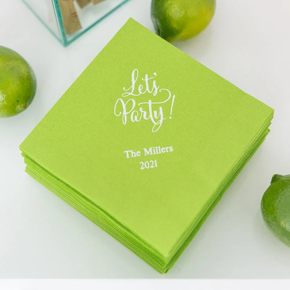 PERSONALIZED FOIL PRINTED PAPER NAPKINS - Let’s Party!

(50/pkg)