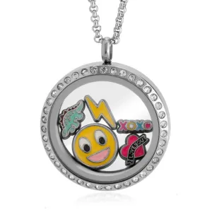 Personalized Round Floating Charms Pendant,Stainless Steel,Mother&#39;s Day Gift,Birthday gift,Mom gifts,gifts for her,pendant-charms only gift