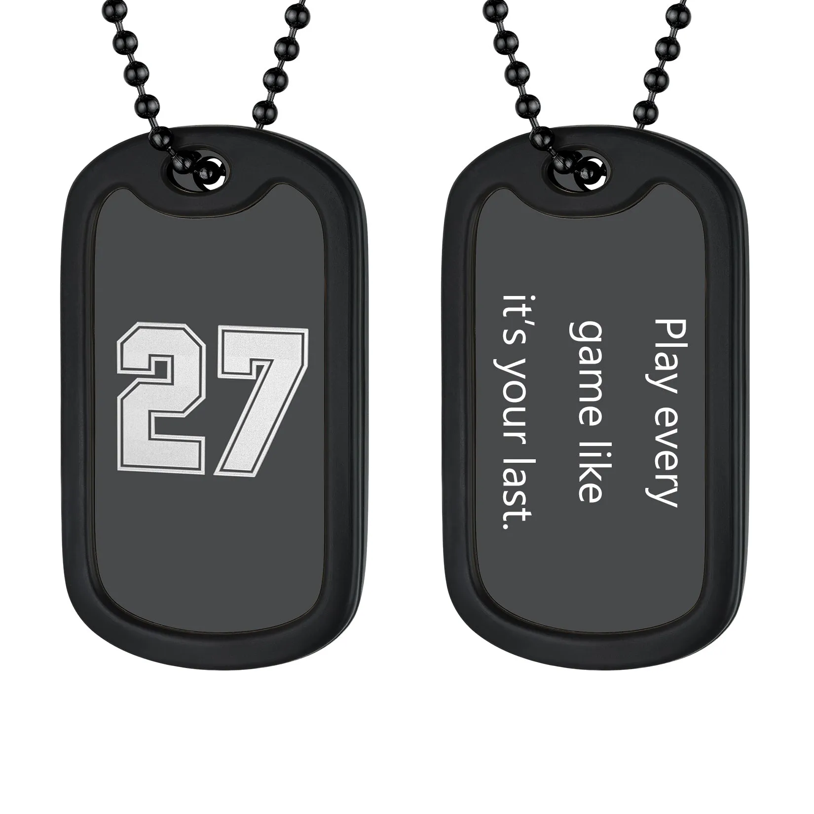 Personalized Text Military Dog Tag Necklace For Men