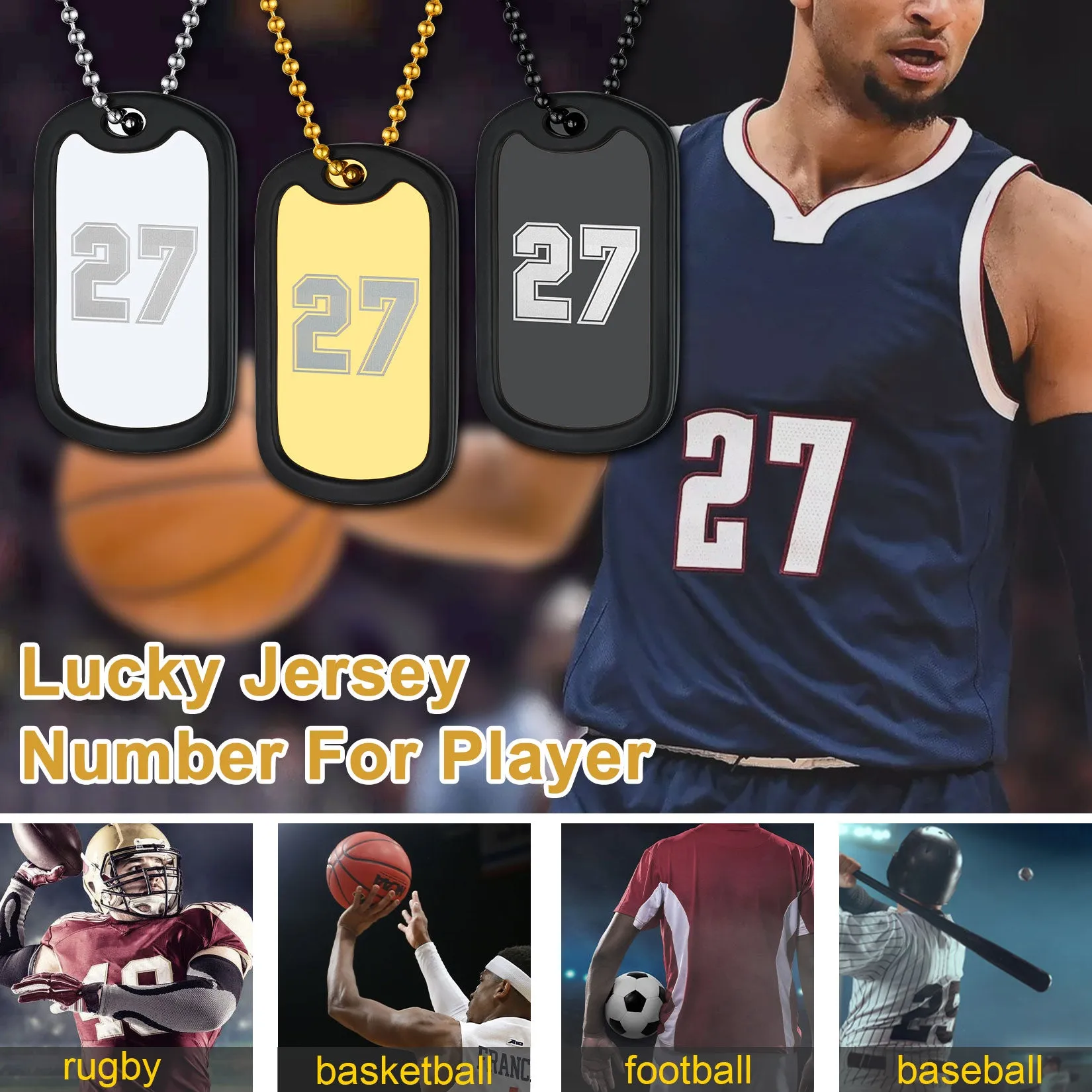 Personalized Text Military Dog Tag Necklace For Men