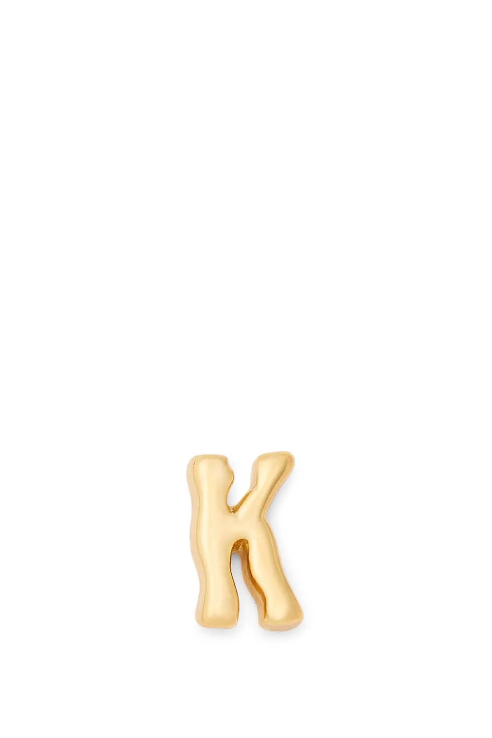"K" Initial Single Stud Earrings