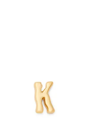 "K" Initial Single Stud Earrings