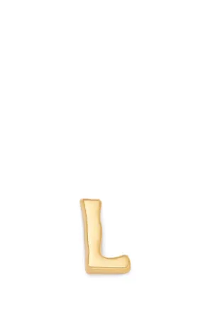 "L" Initial Single Stud Earrings