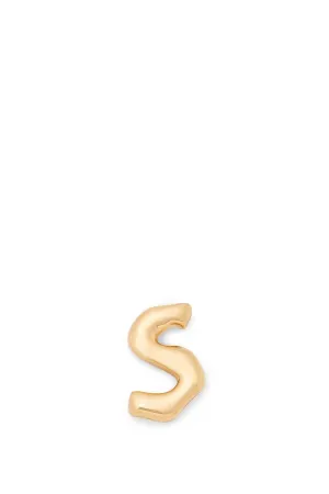 "S" Initial Single Stud Earrings