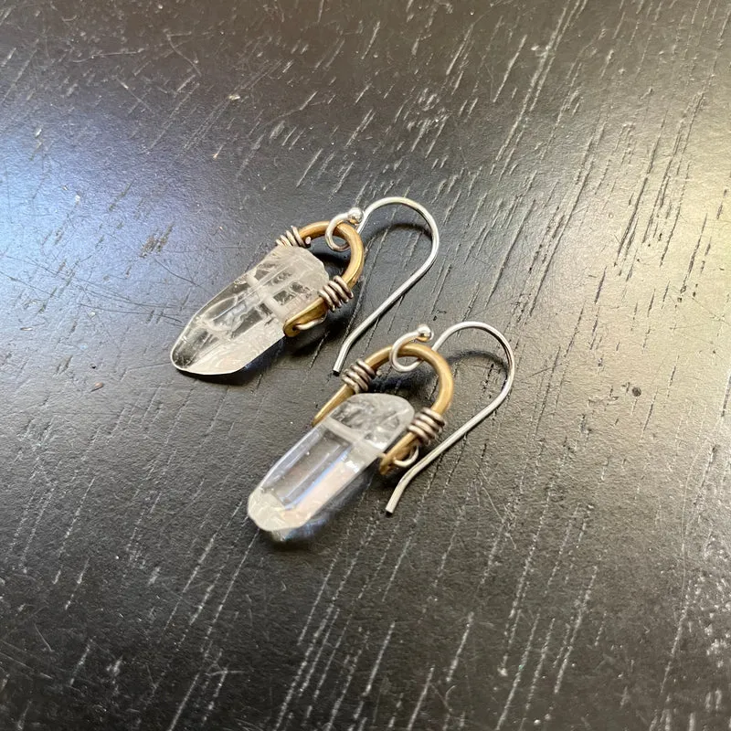 "Tiny" Taliswoman Raw Quartz Earrings
