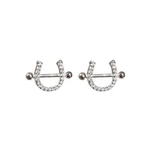 Radiant Horseshoe Zircon Necklace and Earrings Set