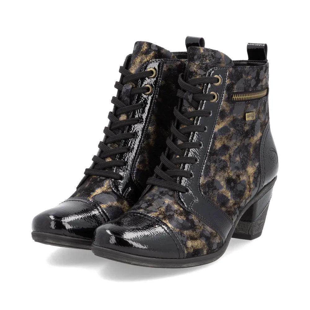 Remonte Ladies Lace Up Low Heel Ankle Boot