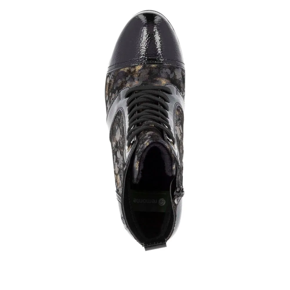 Remonte Ladies Lace Up Low Heel Ankle Boot