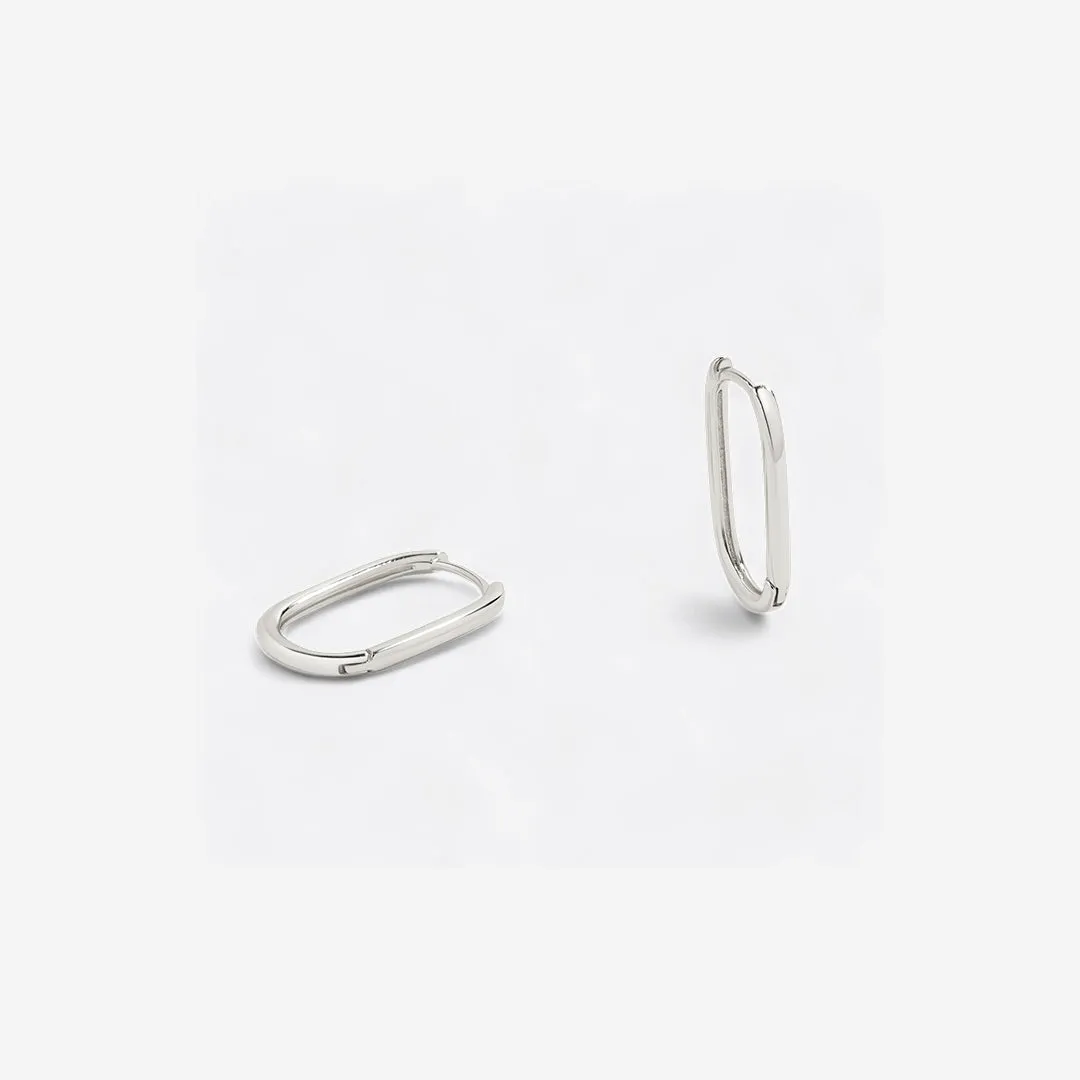 Retro Box Huggie Earrings