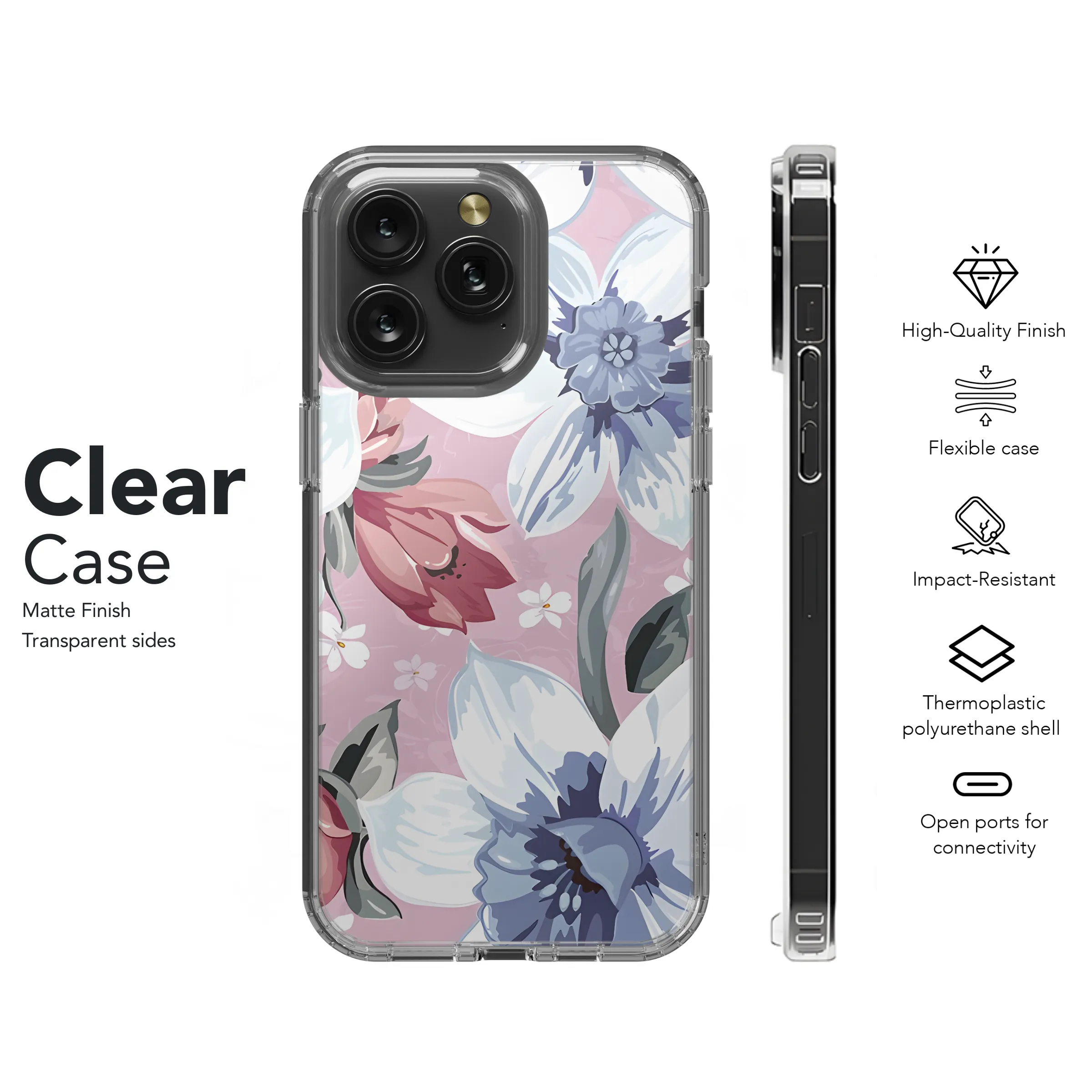 Retro Pink Narcissus Phone Case iPhone Samsung Cover Pixel 2816