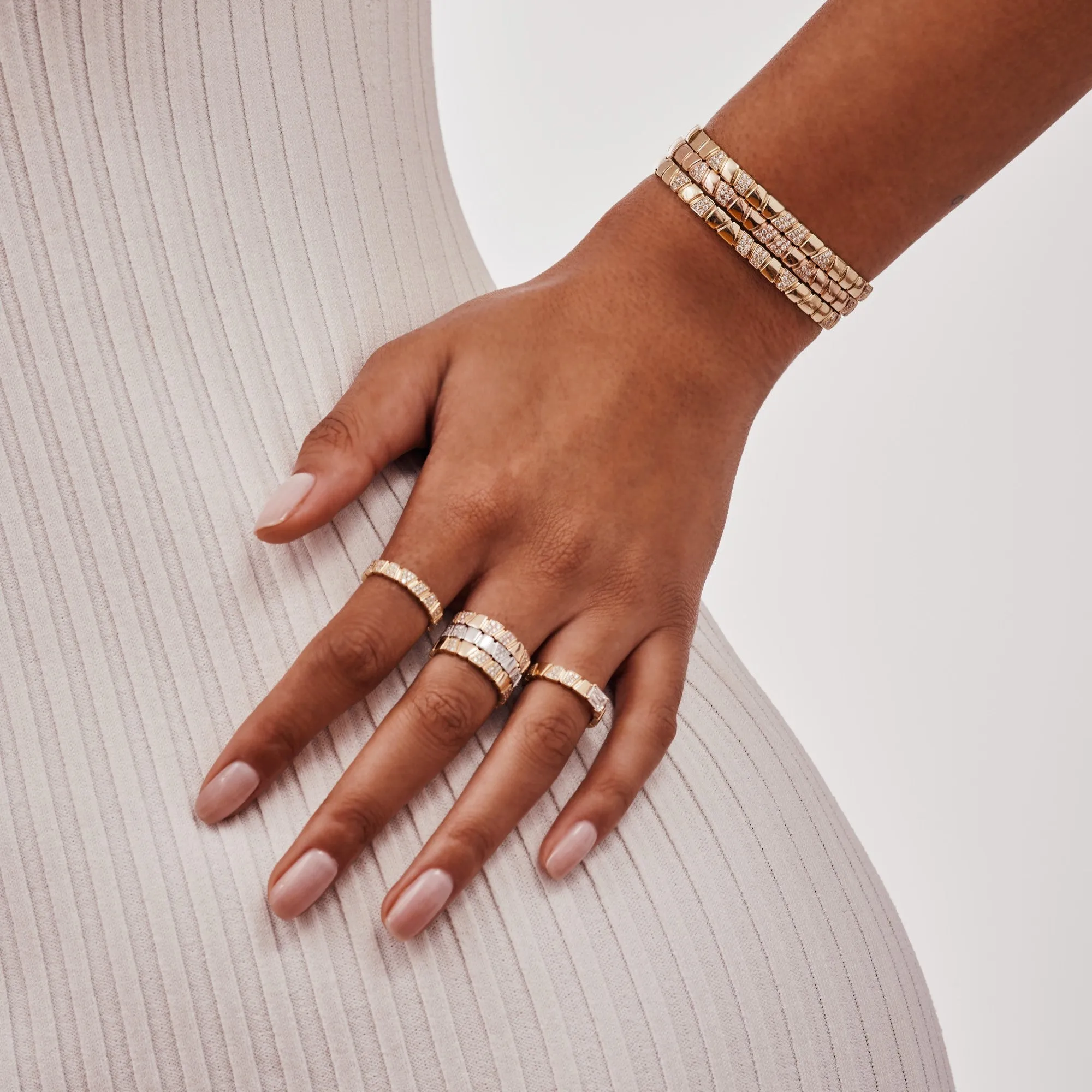 Ride love semi-pavée ring