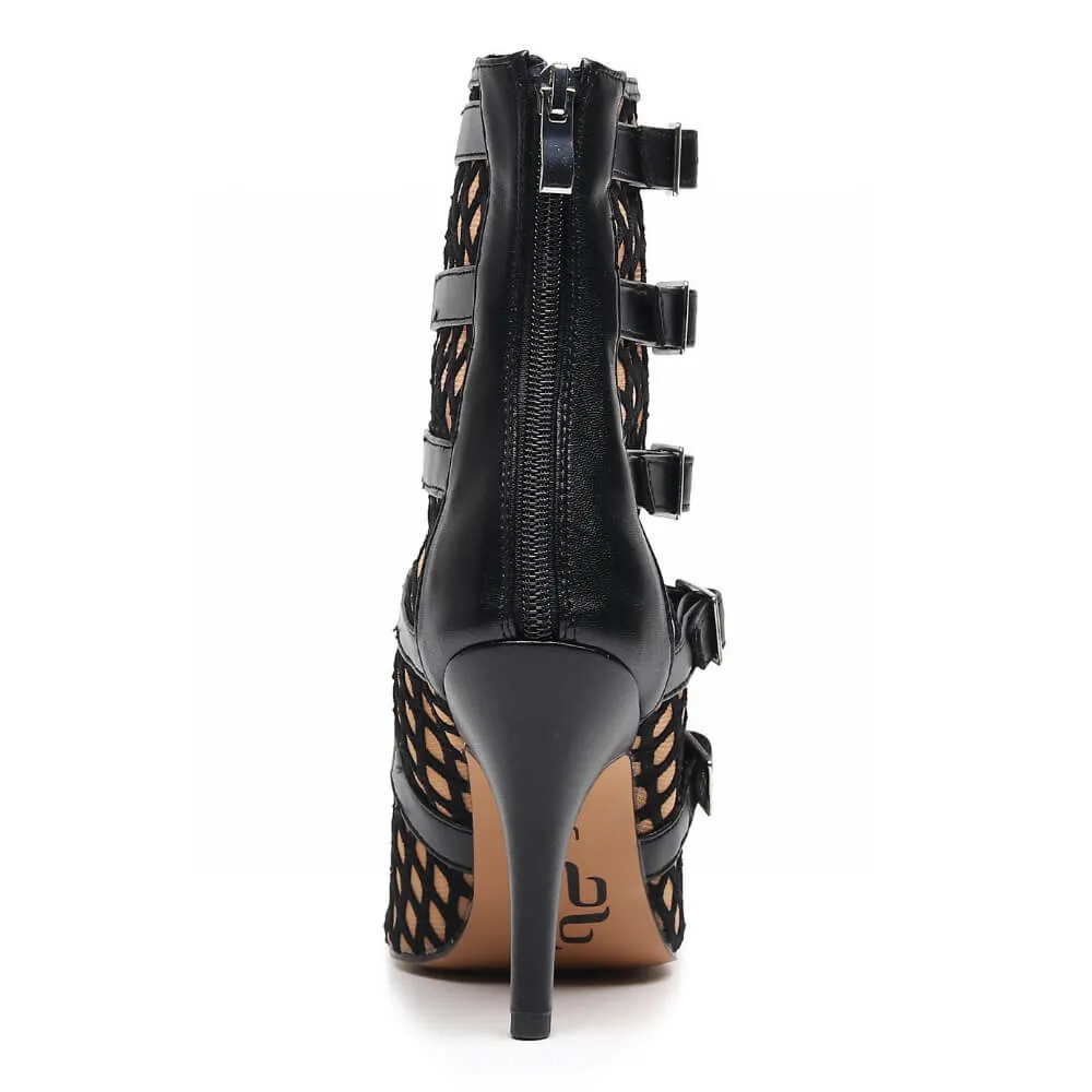 Riley - Black With Nude - Street Sole