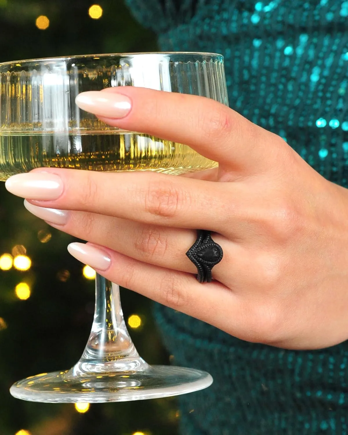Rinfit Matching Silicone Rings for Couples - Silicone Wedding Bands Sets for Him and Her - His and Hers Ring - Patented Design