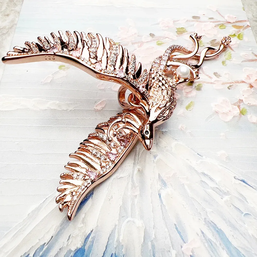 Rose Gold Phoenix Pendant