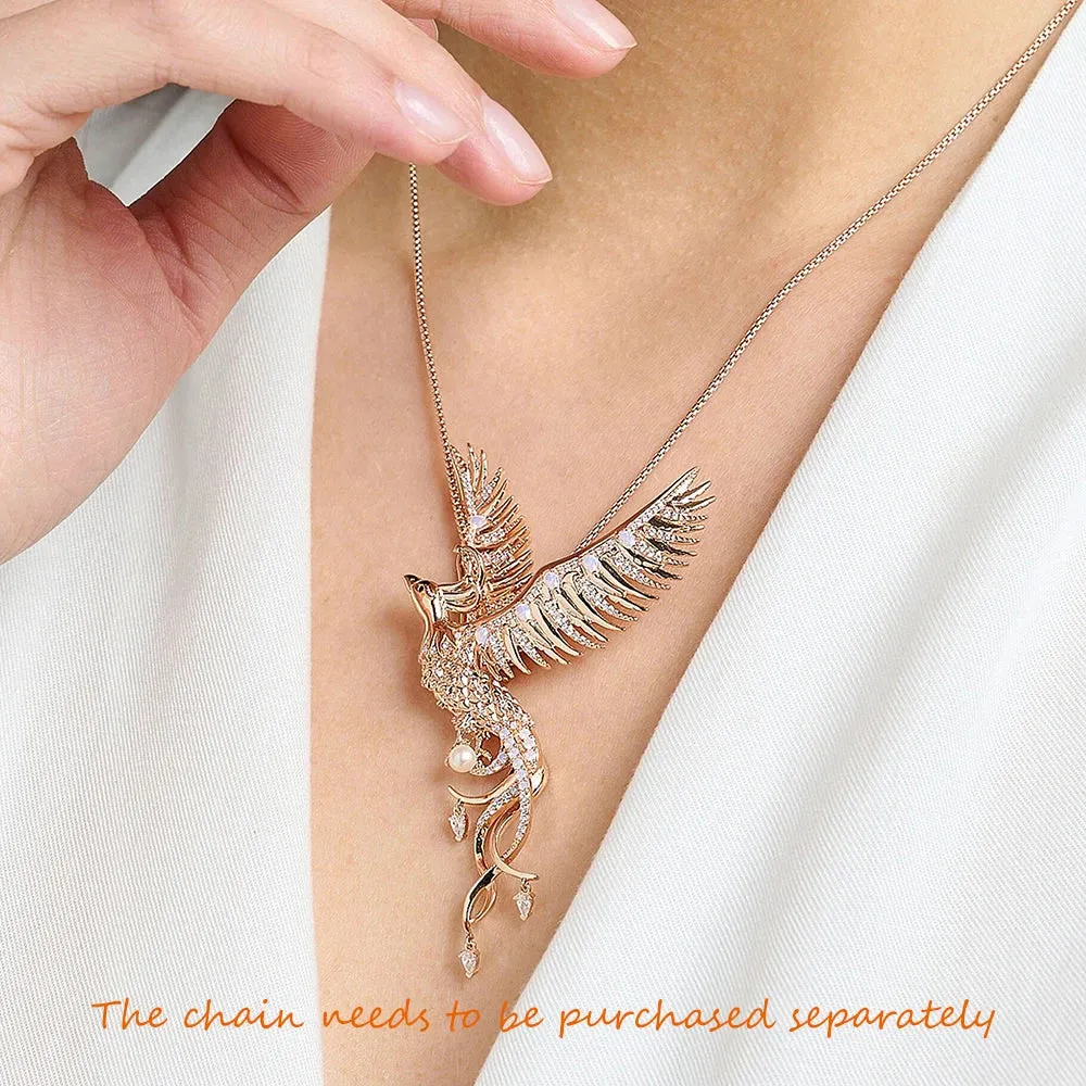 Rose Gold Phoenix Pendant