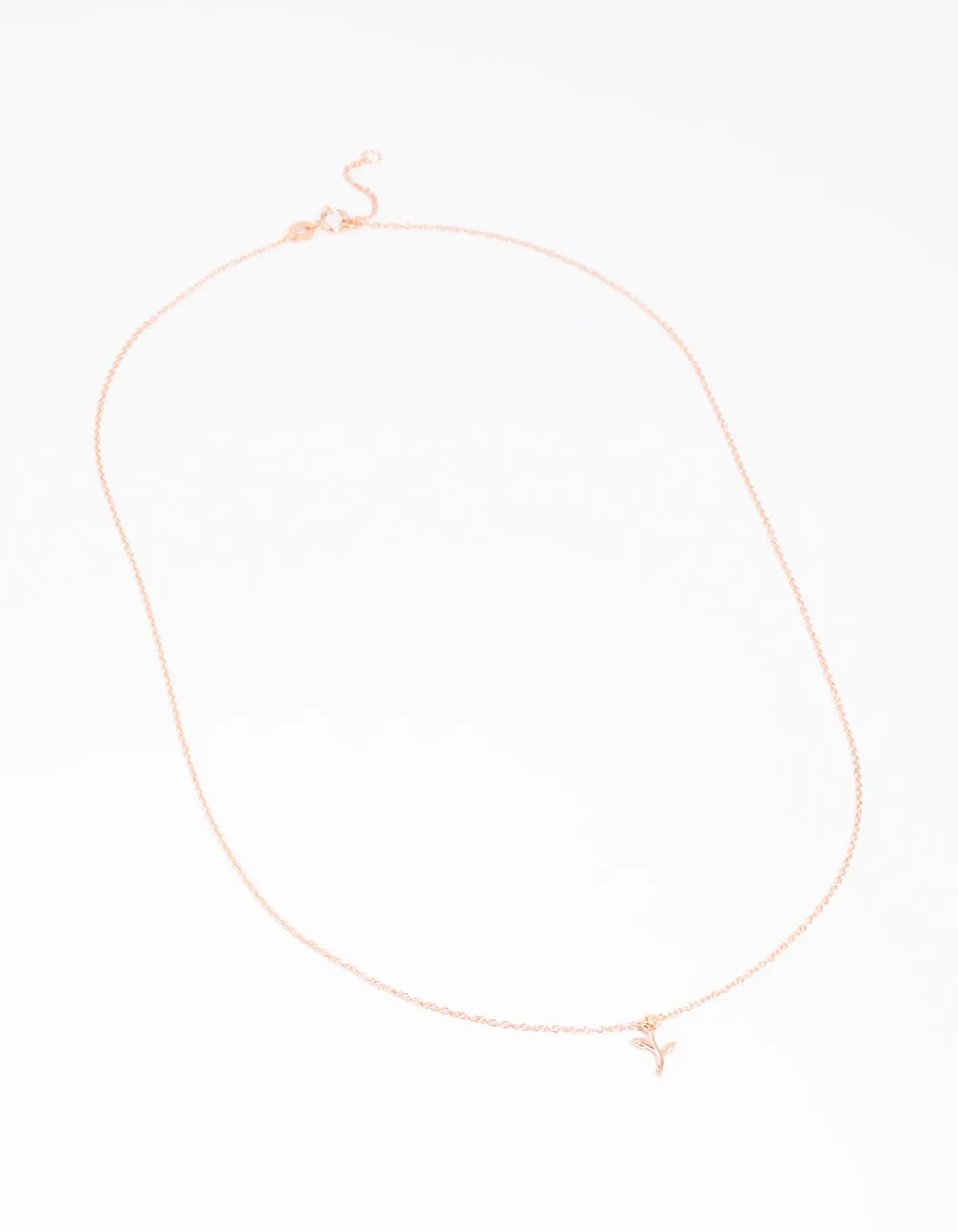 Rose Gold Plated Sterling Silver Rose Necklace