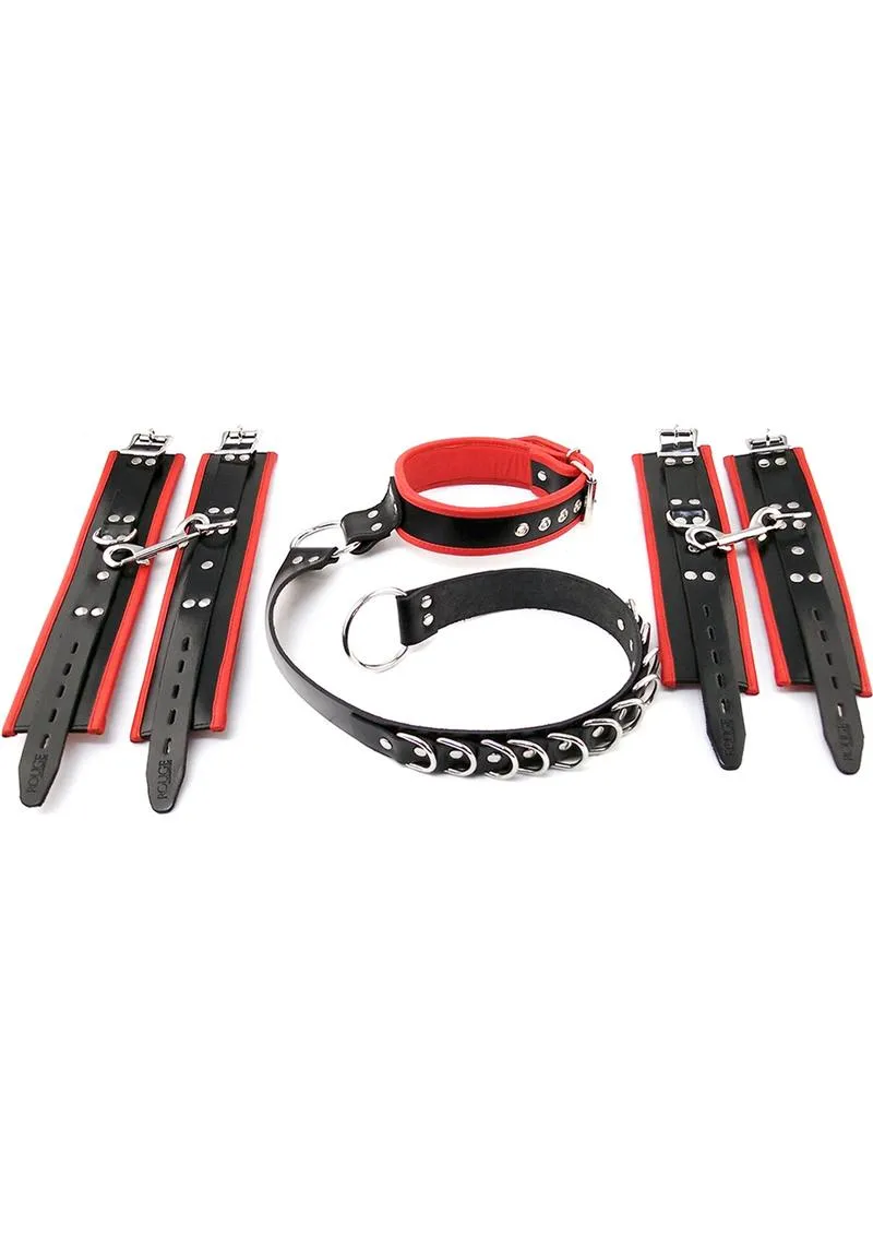 Rouge Leather Adjustable D Ring Hogtie