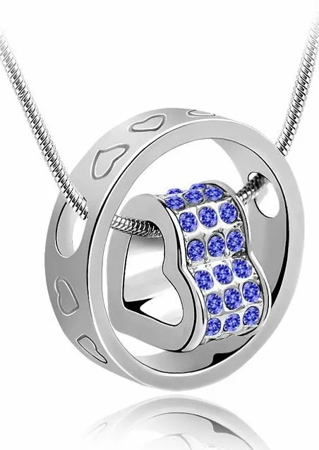 Round Heart Pendant Necklace